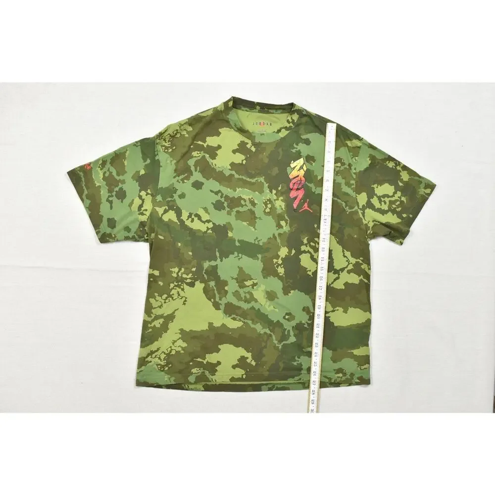 Jordan Zion Williamson Bayou Boys Camo T-Shirt Green Mens Size XL Extra Large